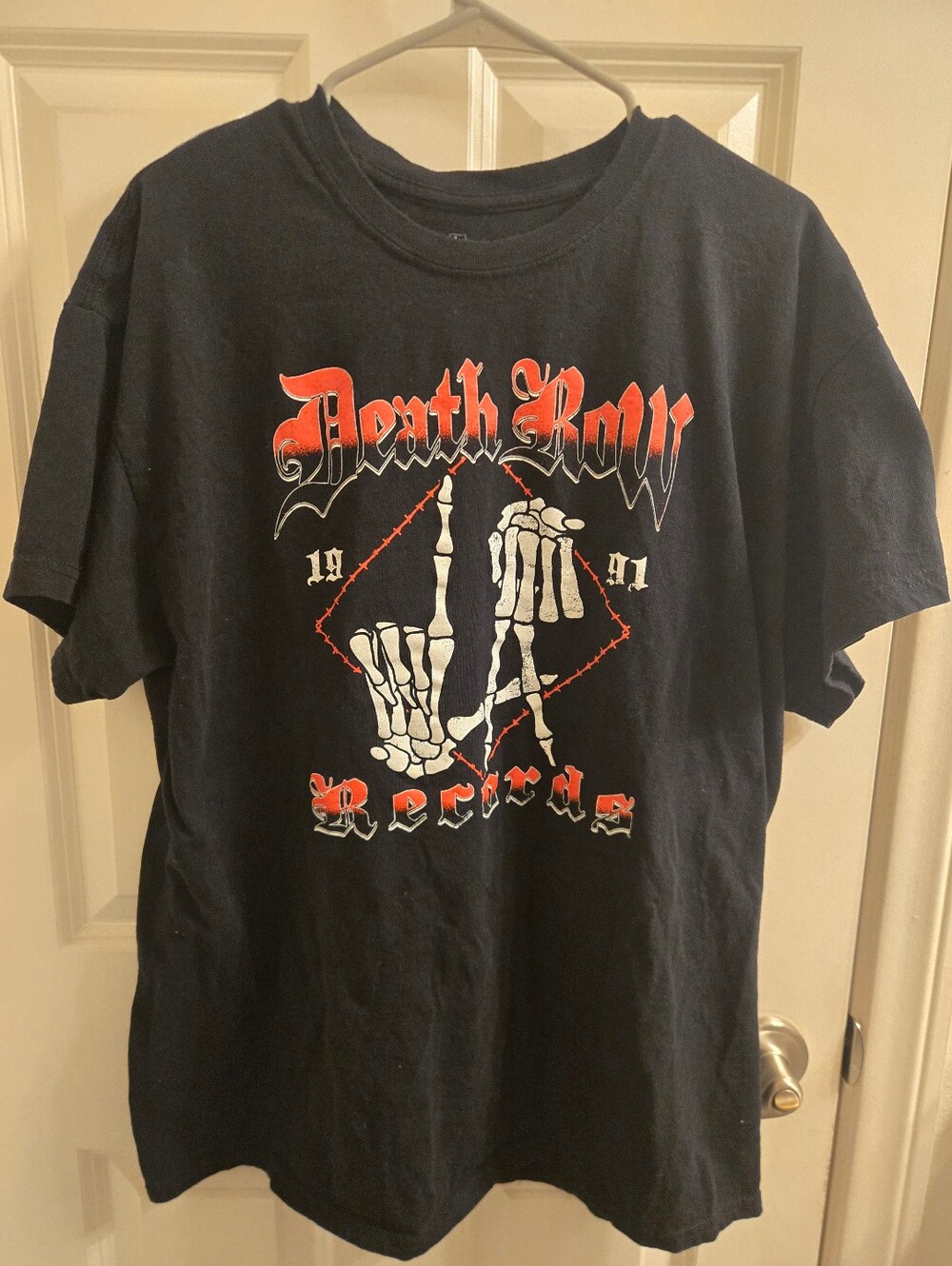 Death Row Records Black Graphic Shirt for Men Large